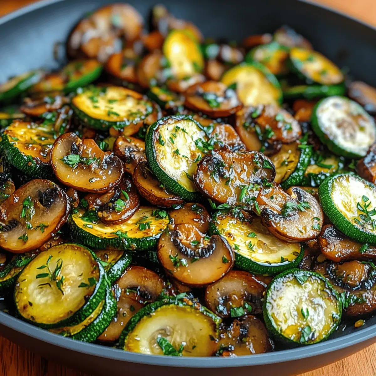 Skillet Zucchini and Mushrooms