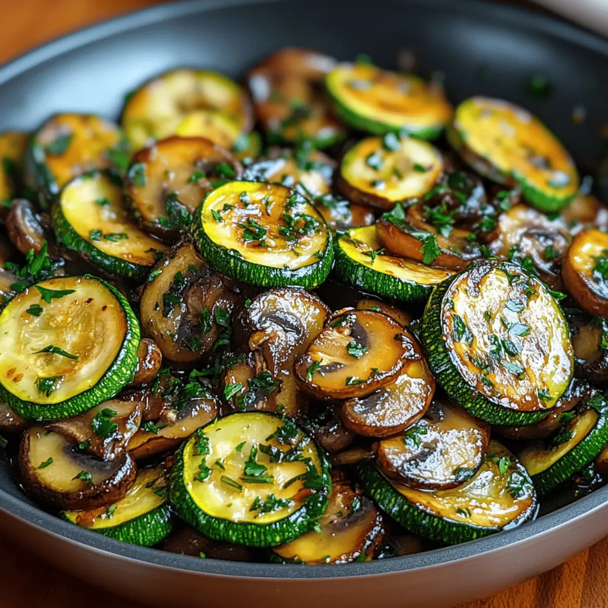 Skillet Zucchini and Mushrooms