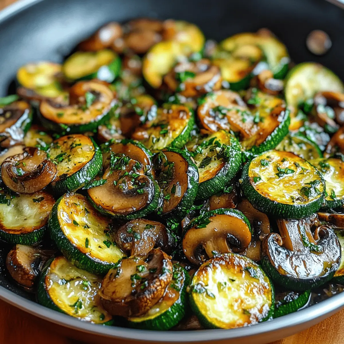 Skillet Zucchini and Mushrooms