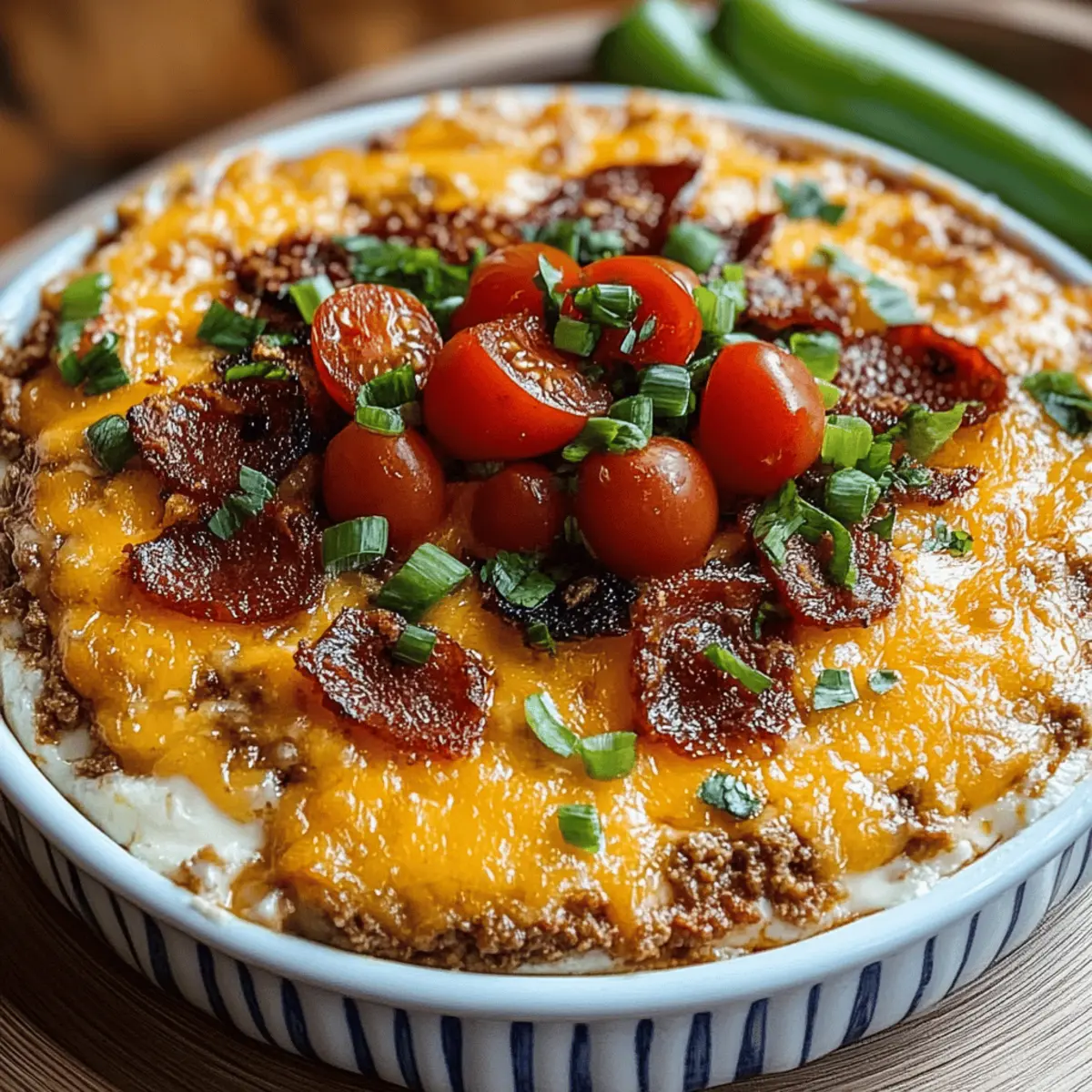 Spicy Cheesy Baked Football Dip