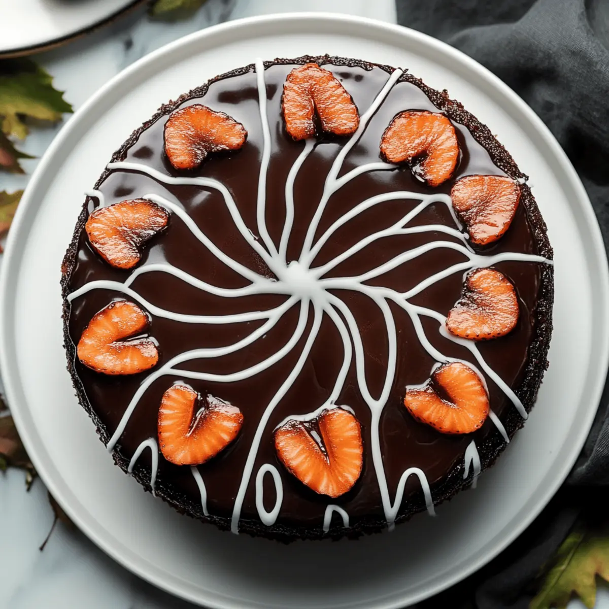 Spiderweb Chocolate Cake