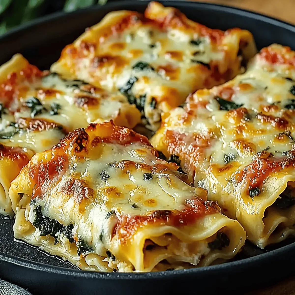Spinach Lasagna Roll-ups
