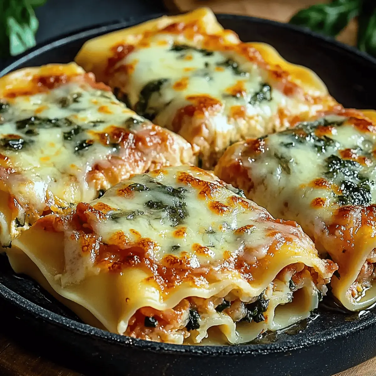 Spinach Lasagna Roll-ups