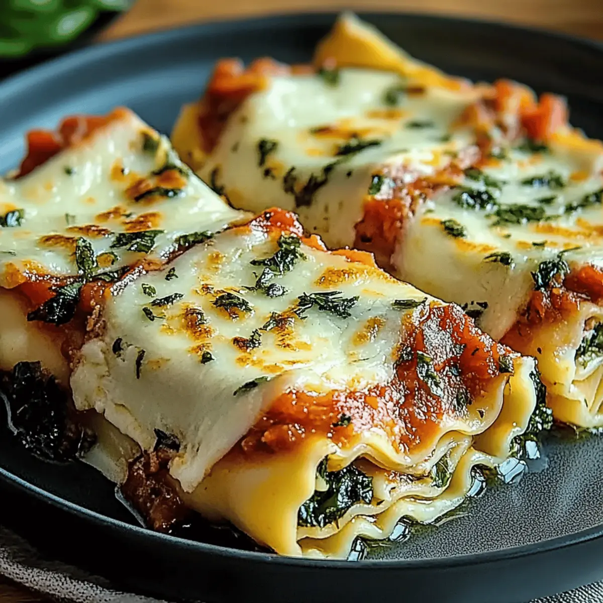 Spinach Lasagna Roll-ups