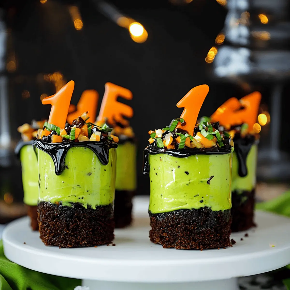 Witches' Brew Halloween Cake Jars
