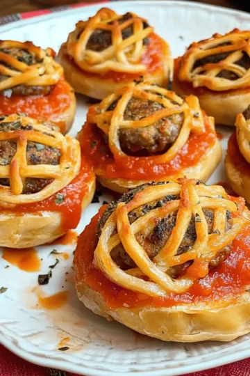 Halloween Mummy Meatballs