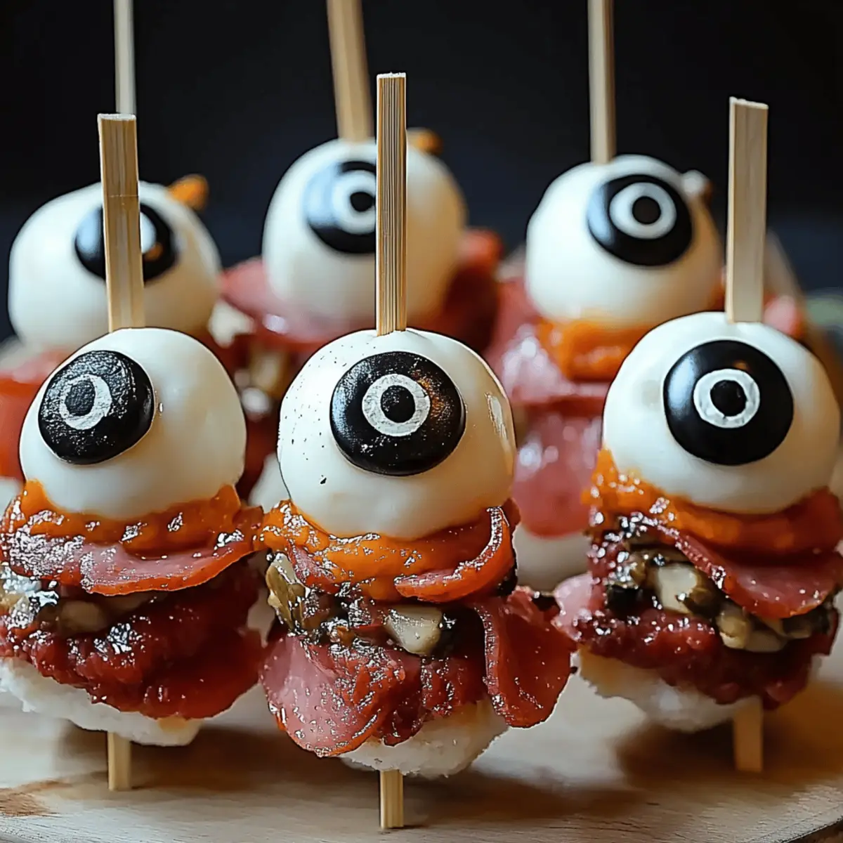 Salami Mozzarella Eyeballs