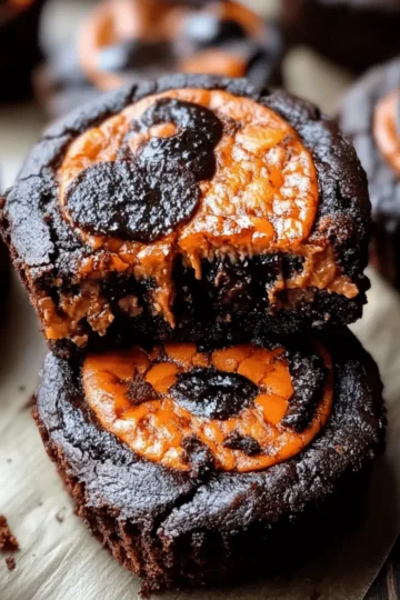 Halloween Oreo Cookie Boo Brownies