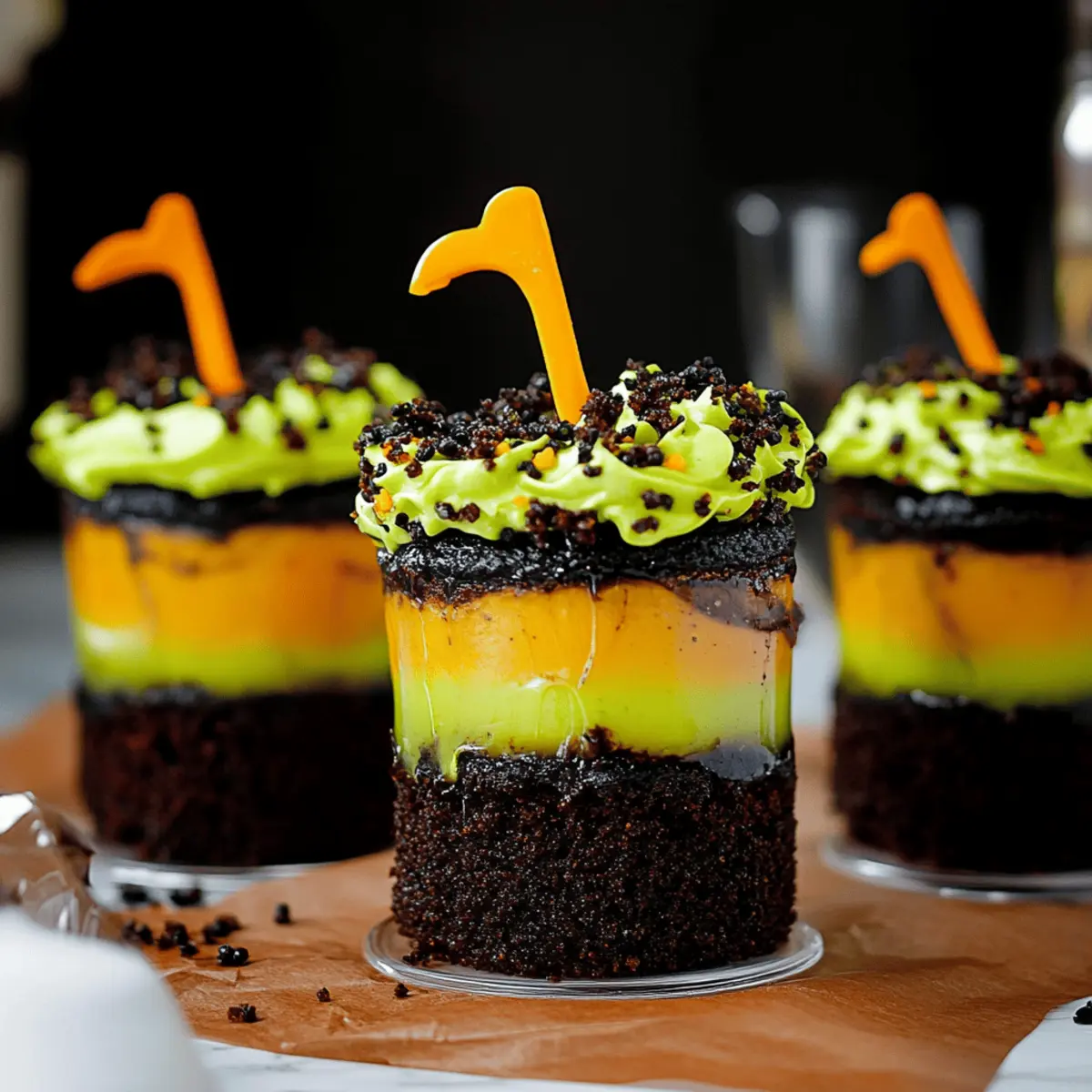 Witches' Brew Halloween Cake Jars