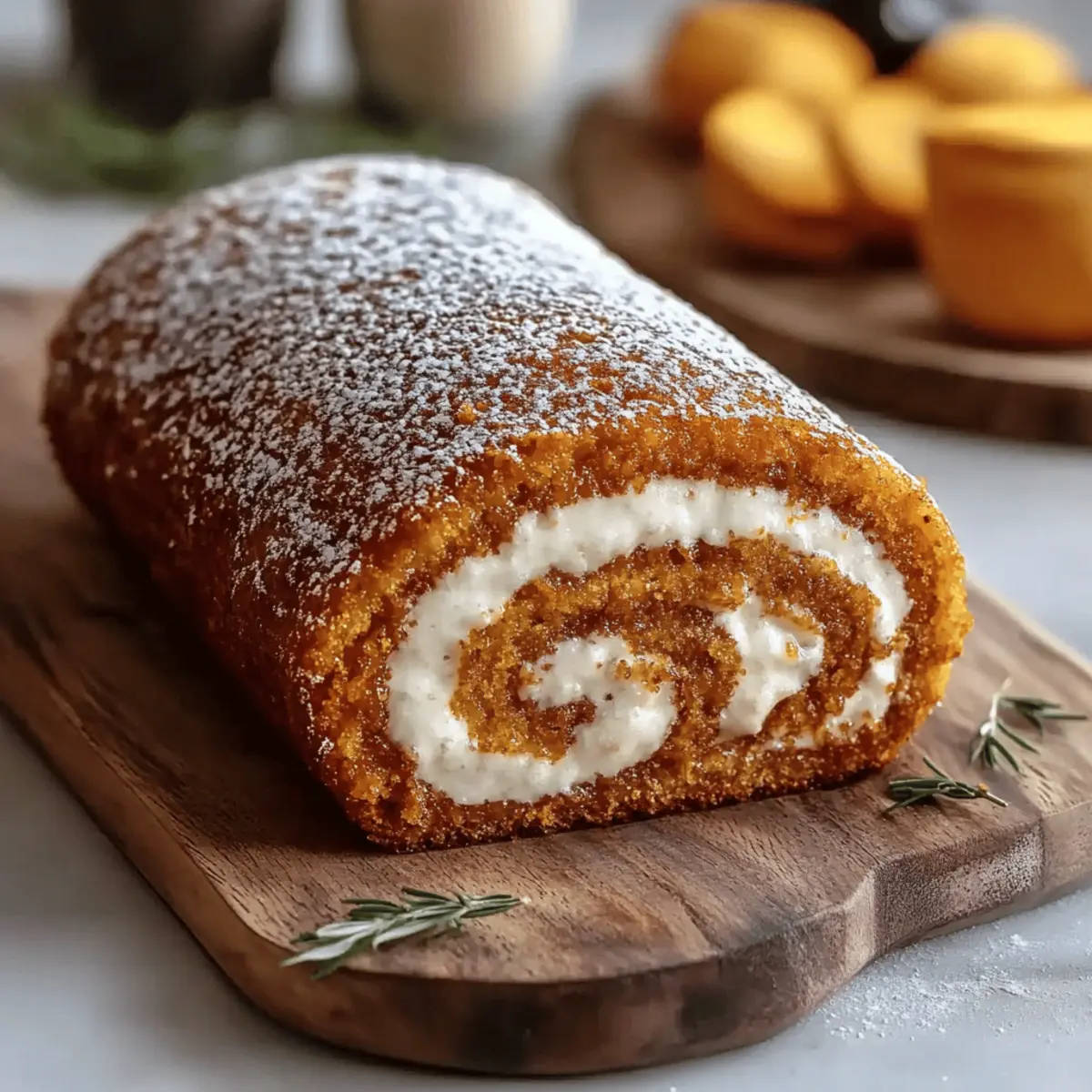 Fall Pumpkin Spice Roll Cake