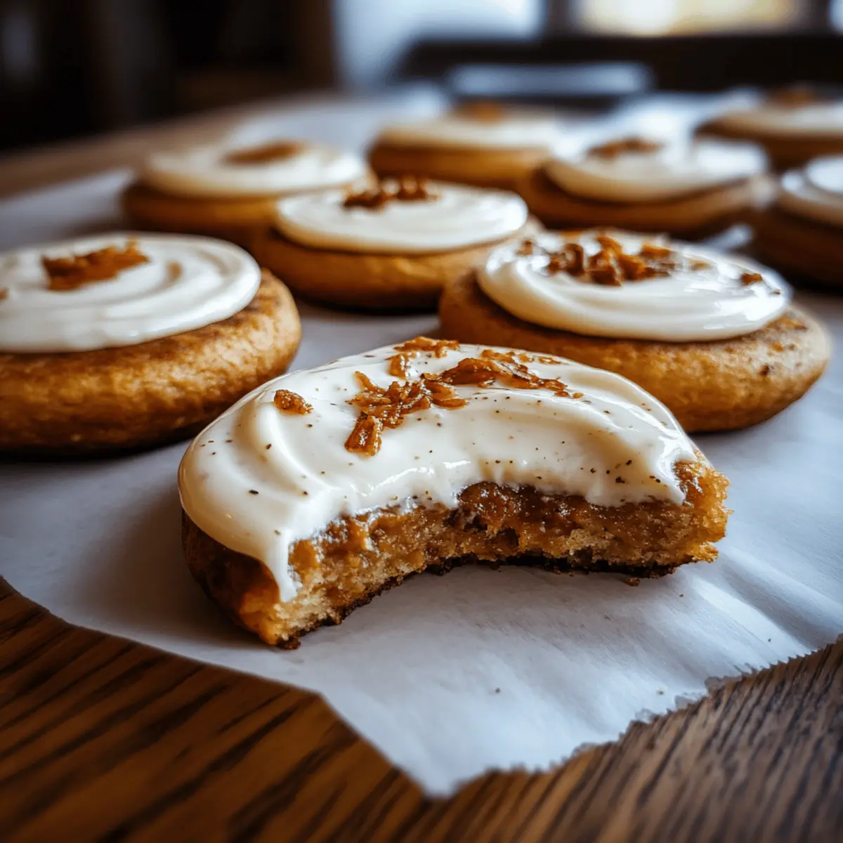 Pumpkin Sugar Cookies with Cream Cheese Frosting
