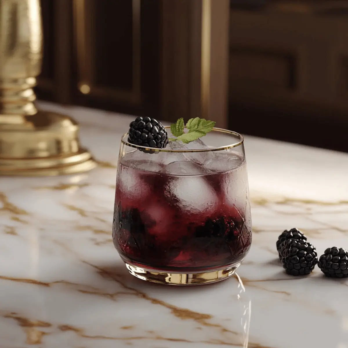 Blackberry Spider Soda Mocktail