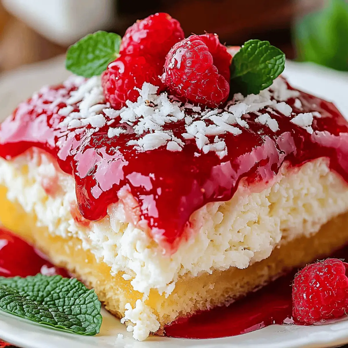 Raspberry Zinger Poke Cake