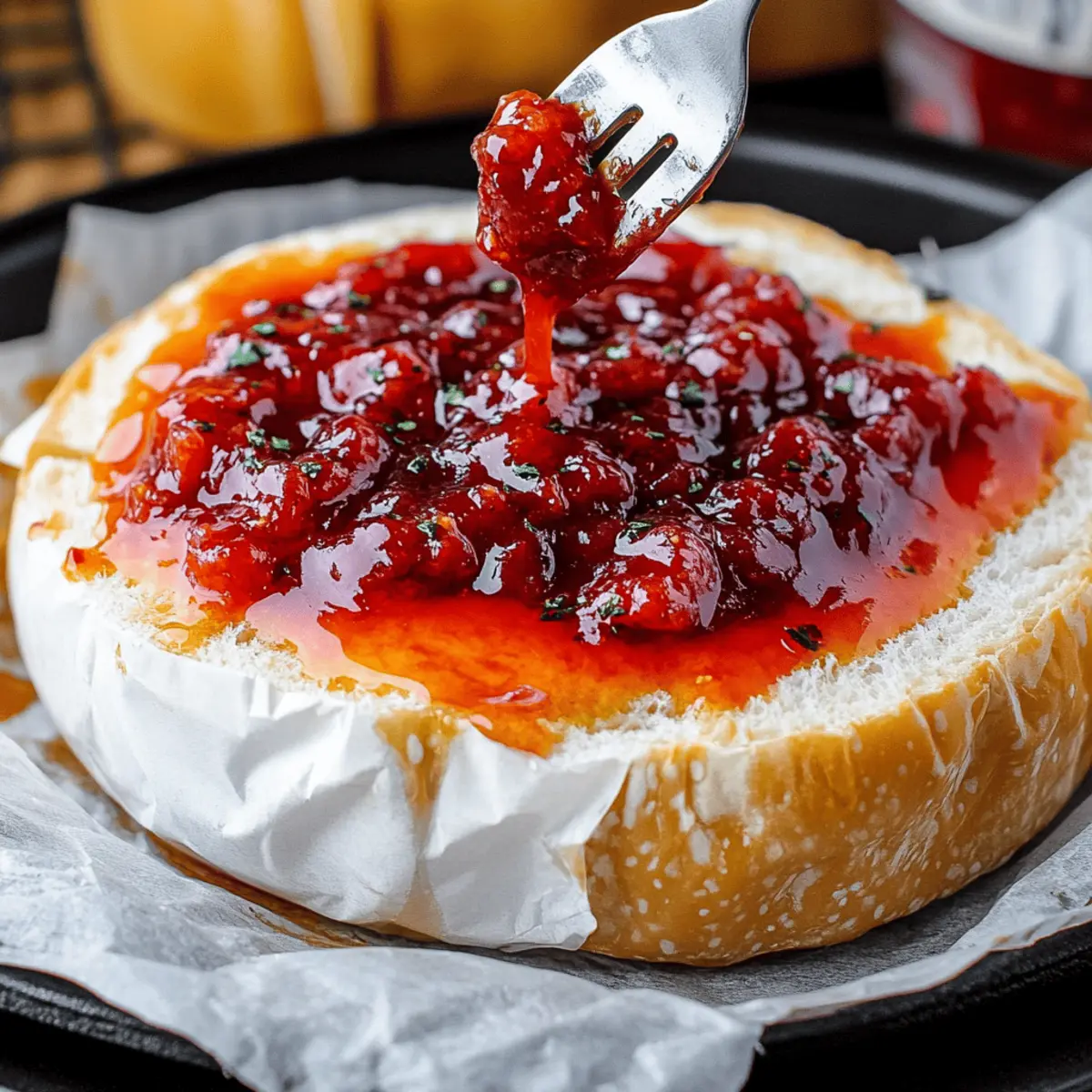 Halloween Bloody Baked Brie