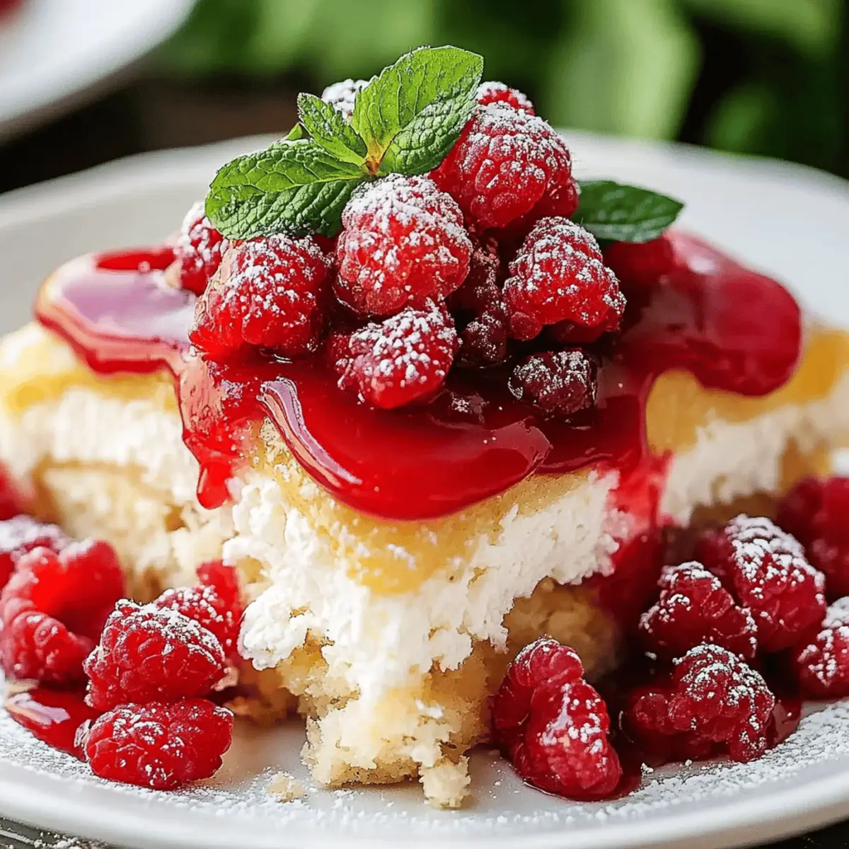 Raspberry Zinger Poke Cake