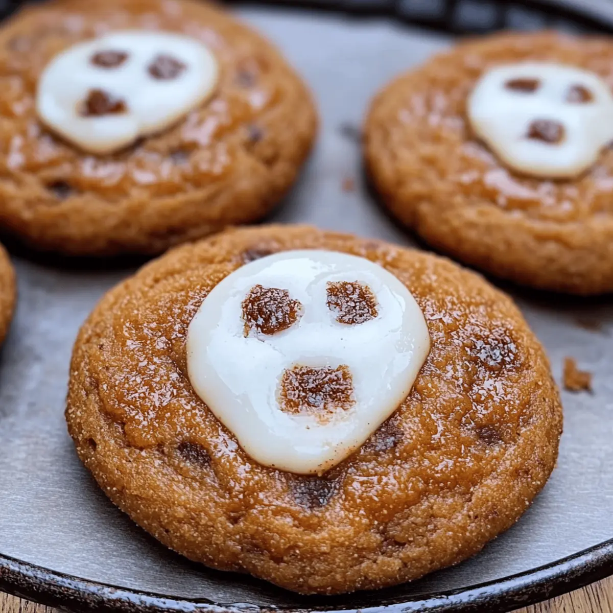 Spooky Ghost Brown Butter Pumpkin Cookies