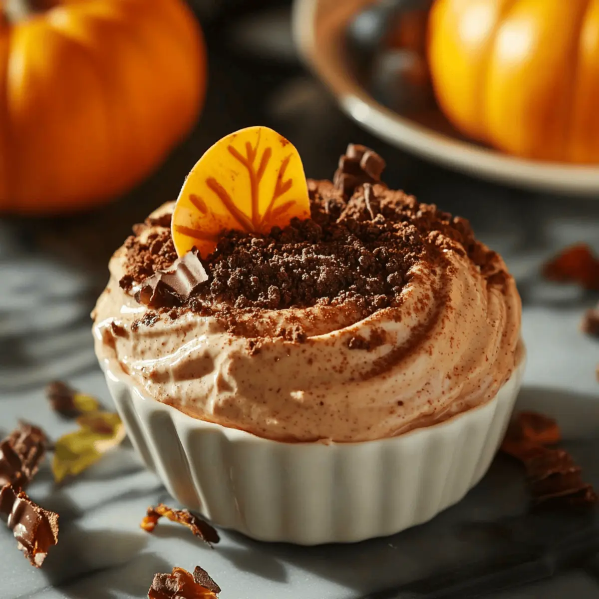 Pumpkin Cheesecake Dip with Crumbled Dirt