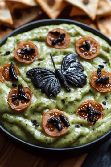 Swamp Guac with Creepy Crawler Chips