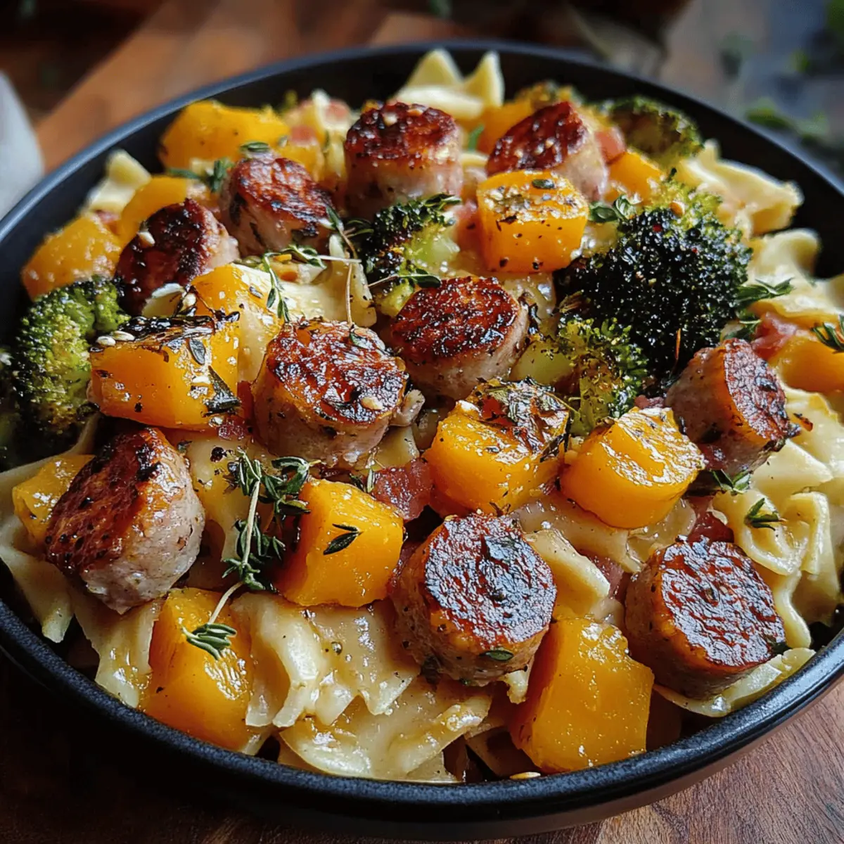 Autumn Sausage Pasta Squash