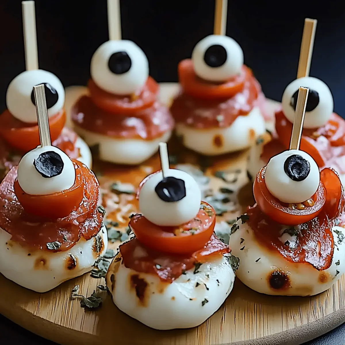 Salami Mozzarella Eyeballs