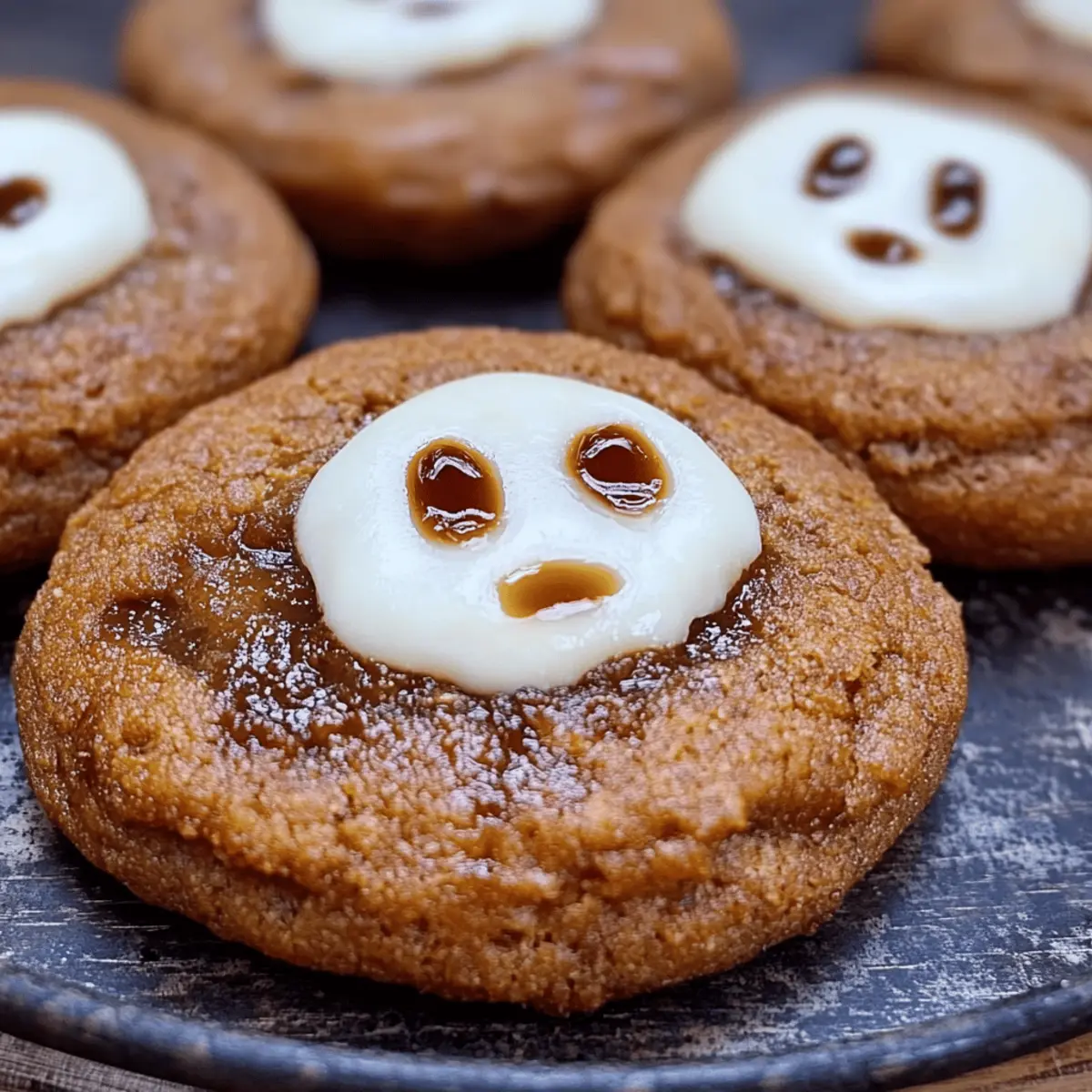 Spooky Ghost Brown Butter Pumpkin Cookies