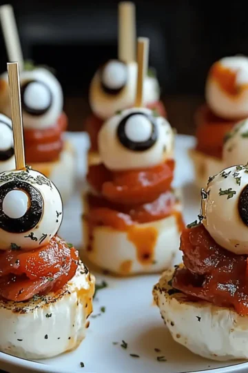 Salami Mozzarella Eyeballs