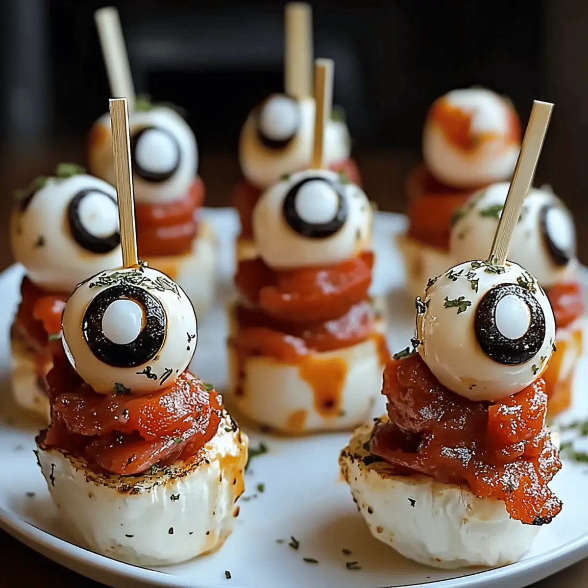 Salami Mozzarella Eyeballs