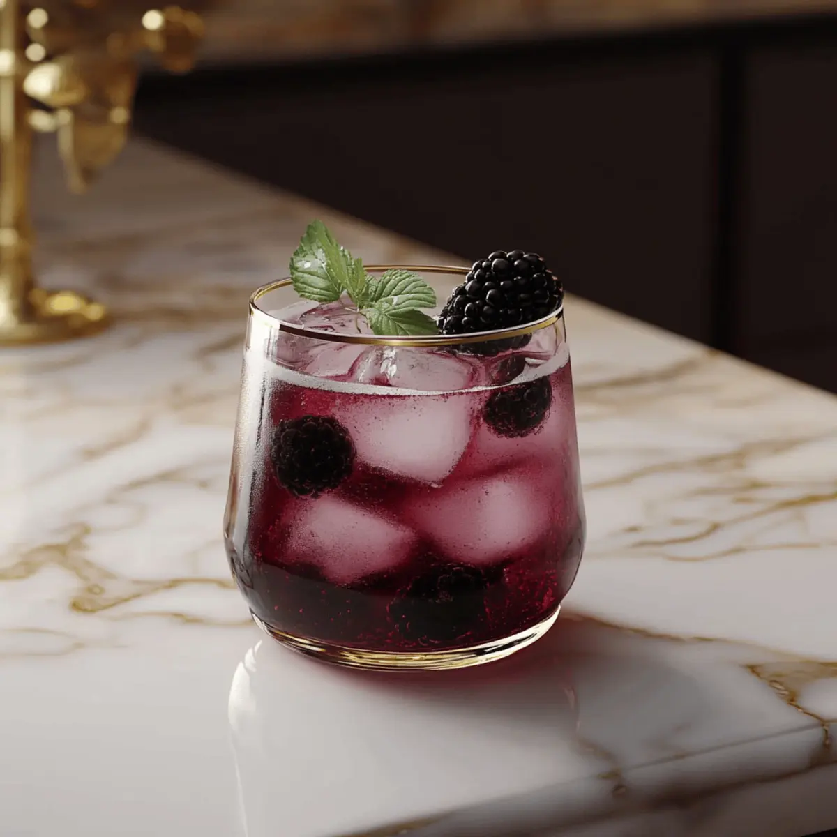 Blackberry Spider Soda Mocktail