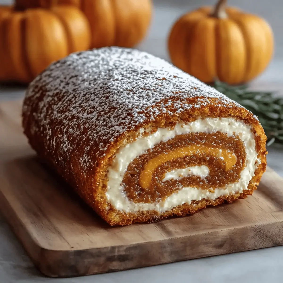 Fall Pumpkin Spice Roll Cake