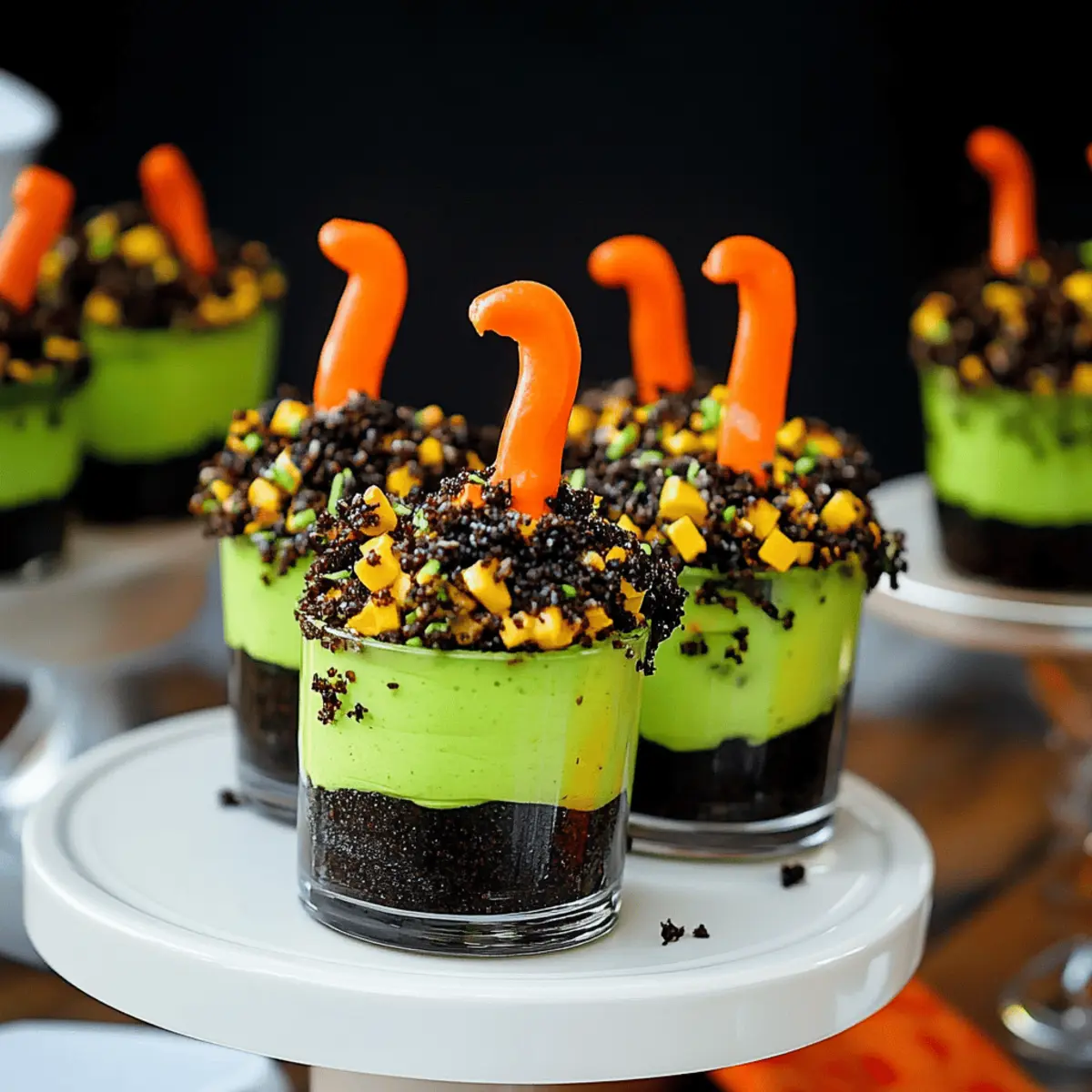 Witches' Brew Halloween Cake Jars