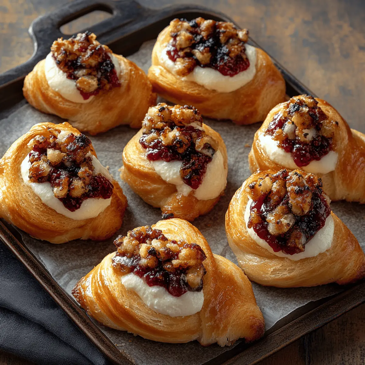 Cranberry Cream Cheese Crescent Bites