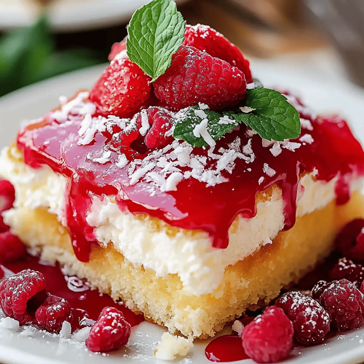 Raspberry Zinger Poke Cake