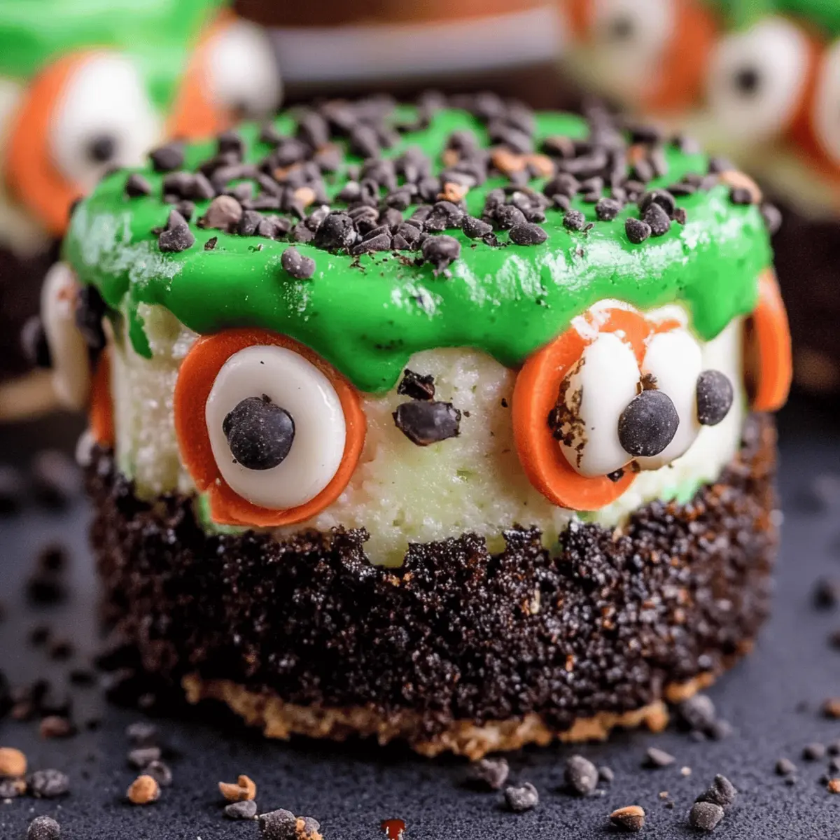 Frankenstein Mini Cheesecakes
