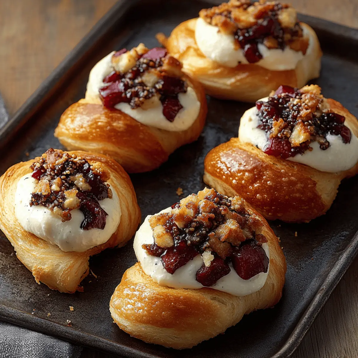 Cranberry Cream Cheese Crescent Bites