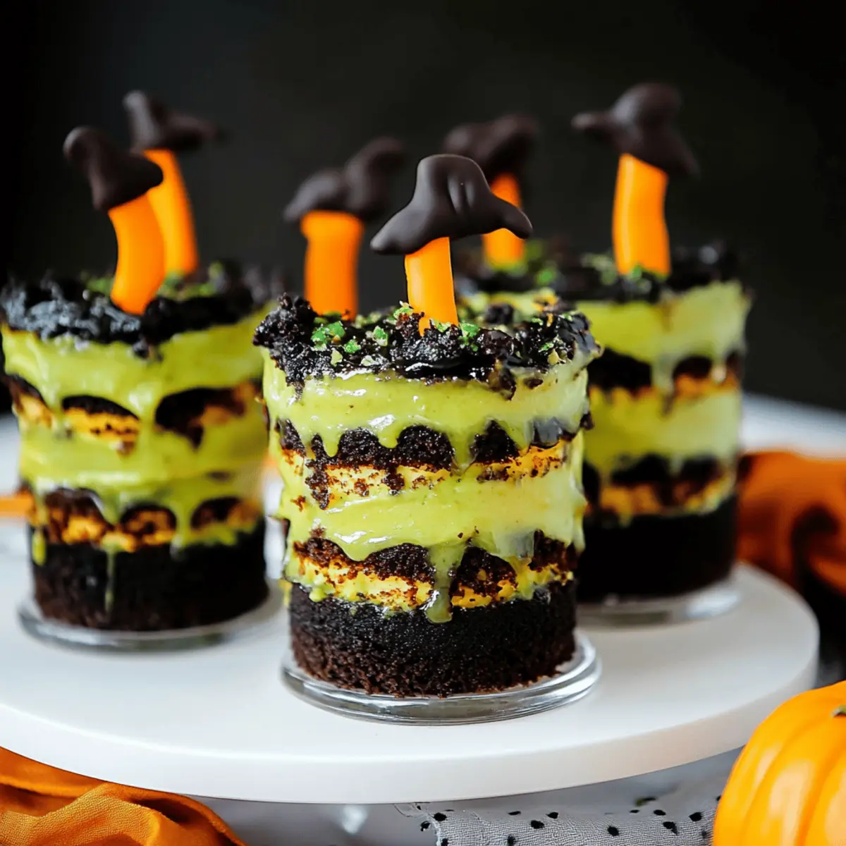 Witches' Brew Halloween Cake Jars