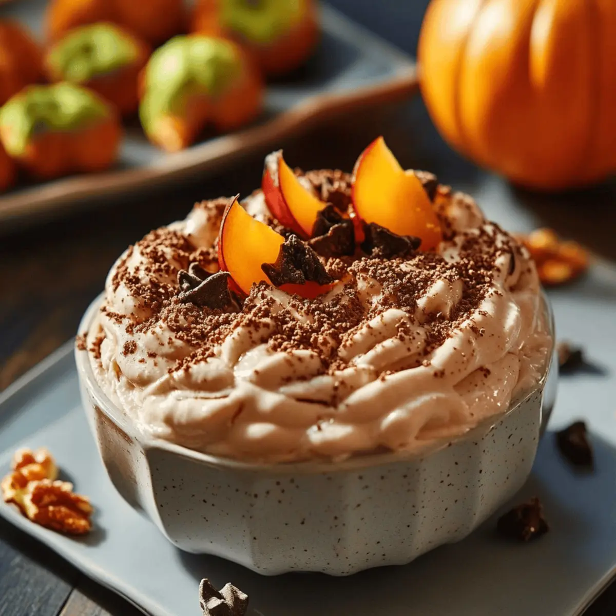 Pumpkin Cheesecake Dip with Crumbled Dirt