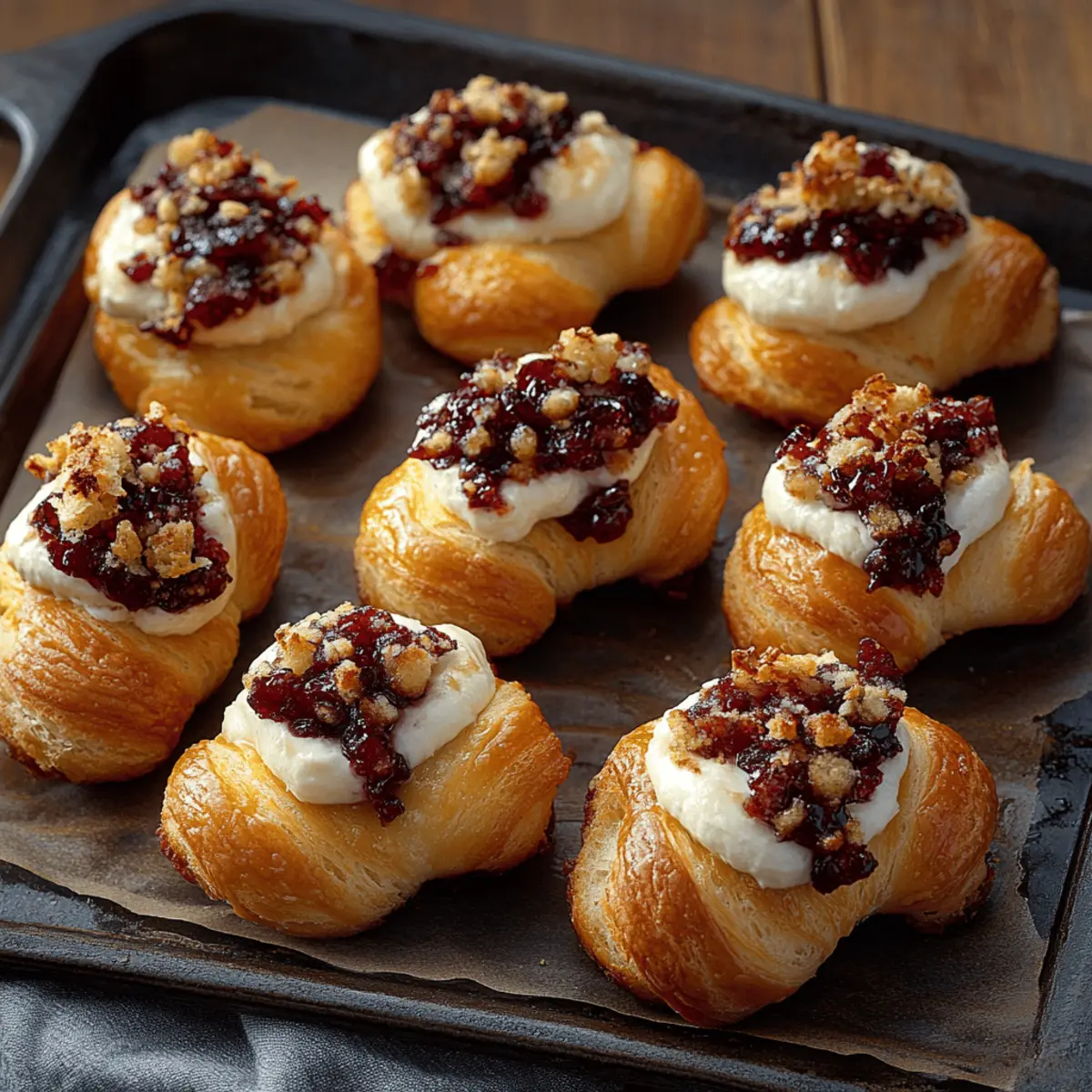 Cranberry Cream Cheese Crescent Bites