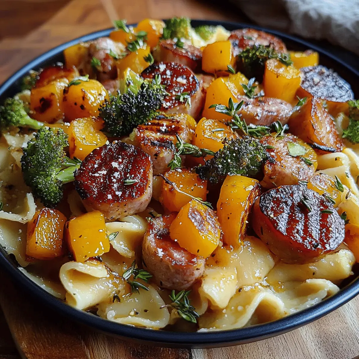 Autumn Sausage Pasta Squash