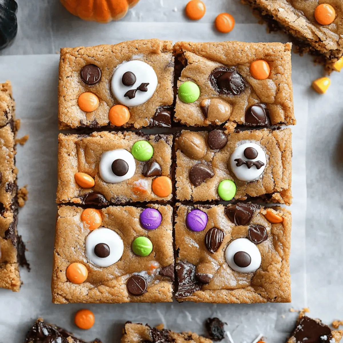 Halloween Candy Cookie Bars