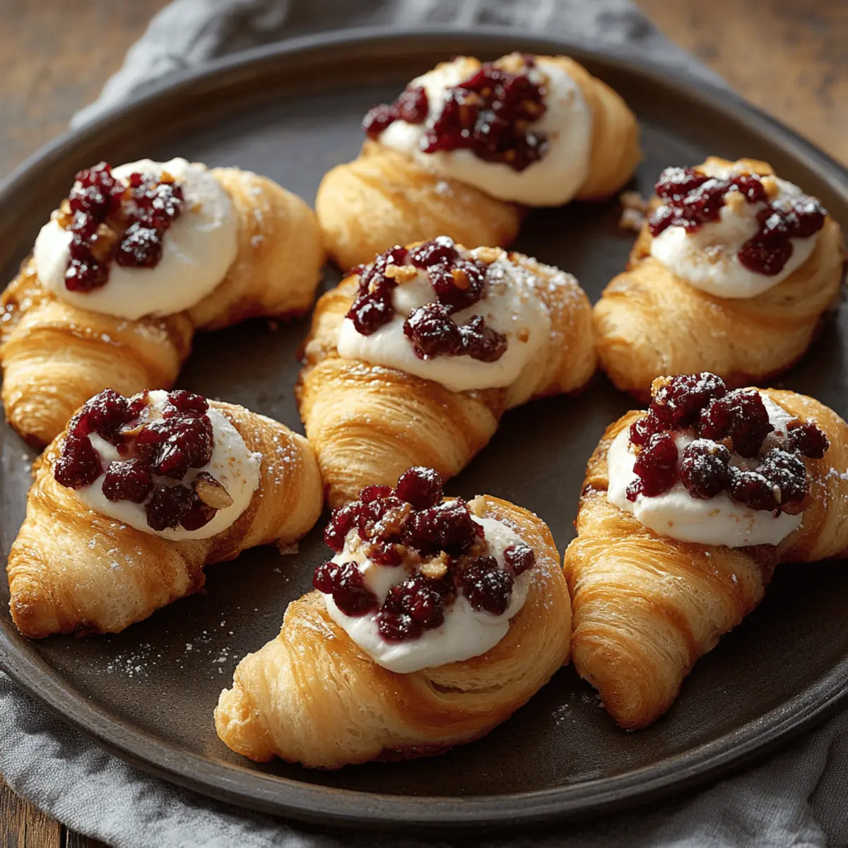Cranberry Cream Cheese Crescent Bites