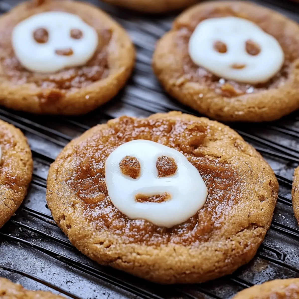 Spooky Ghost Brown Butter Pumpkin Cookies