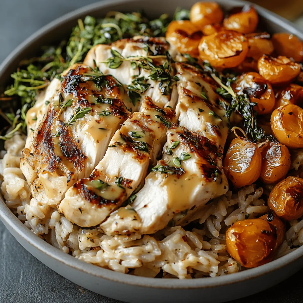 Maple Dijon Chicken & Roasted Sweet Potato Bowls
