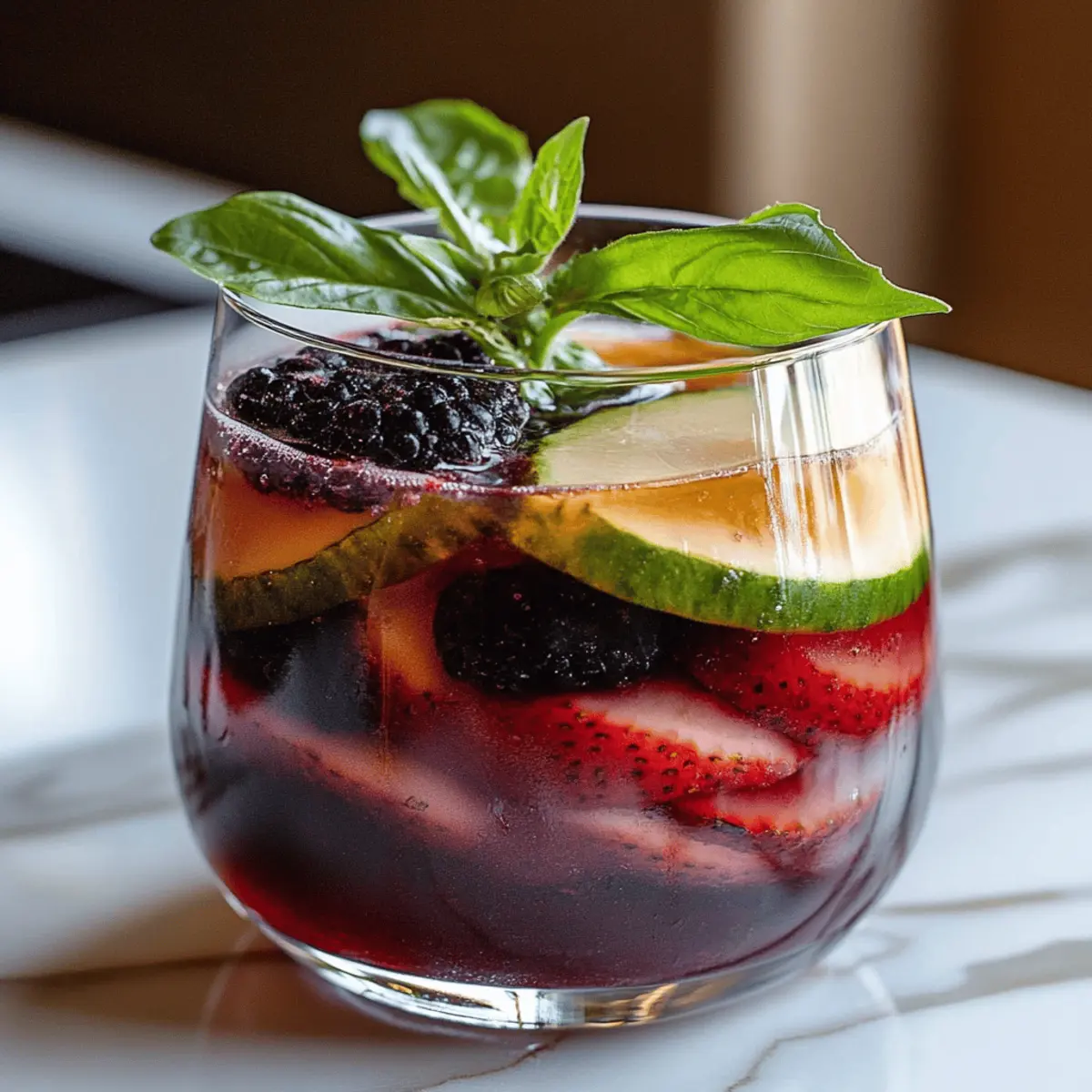 Blackberry Basil Blast Mocktail