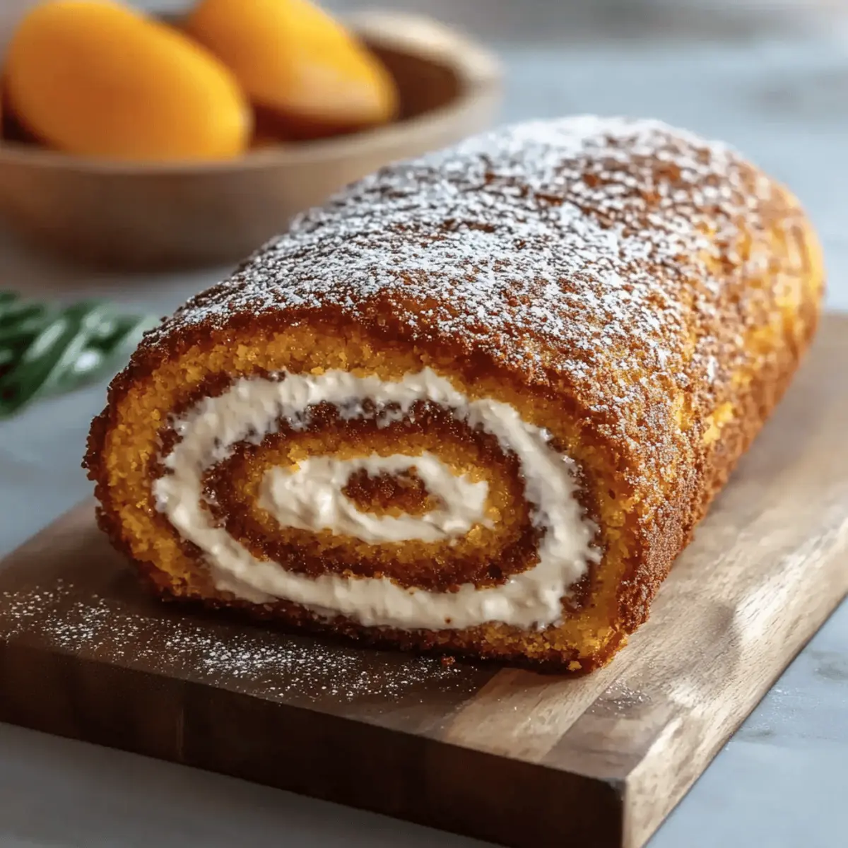 Fall Pumpkin Spice Roll Cake