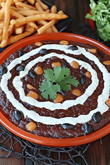 Spider Web Black Bean Dip