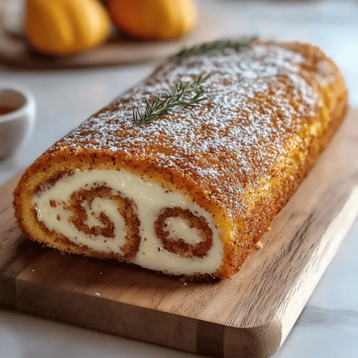 Fall Pumpkin Spice Roll Cake