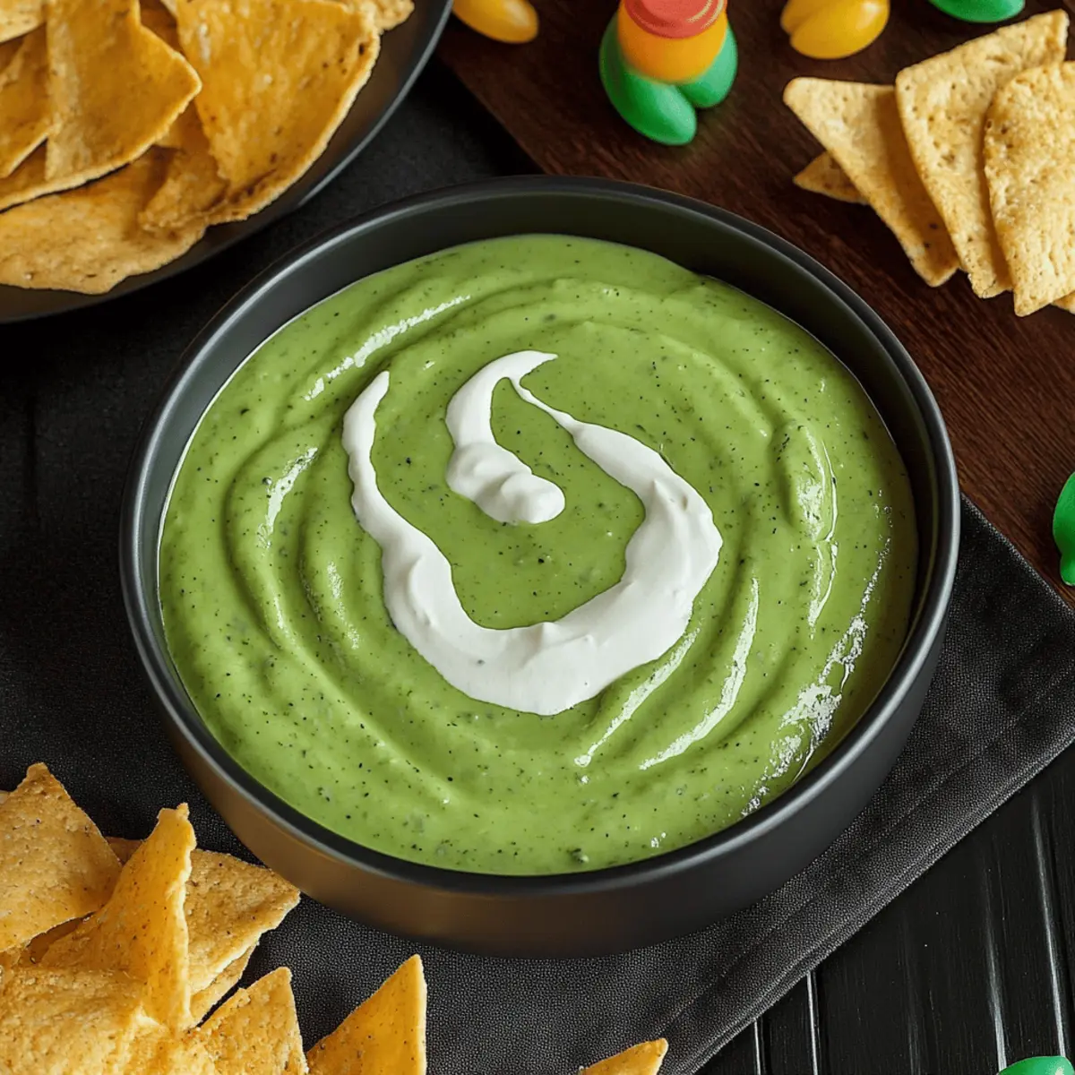Witch’s Brew Salsa Verde & Cream Dip