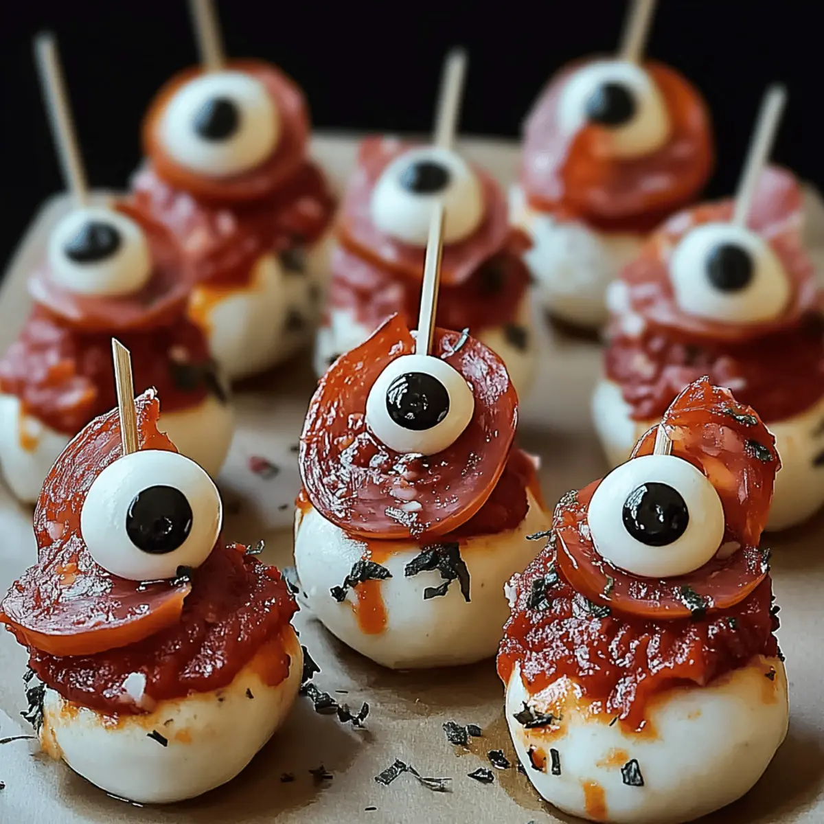 Salami Mozzarella Eyeballs