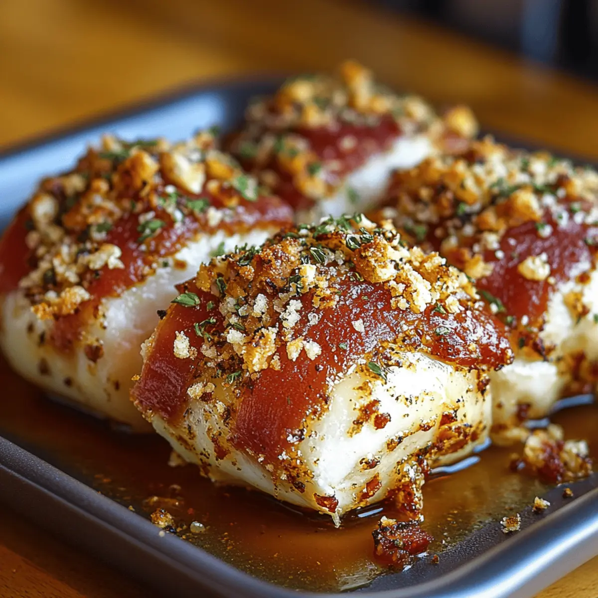 Bacon-Wrapped Garlic Parmesan Chicken