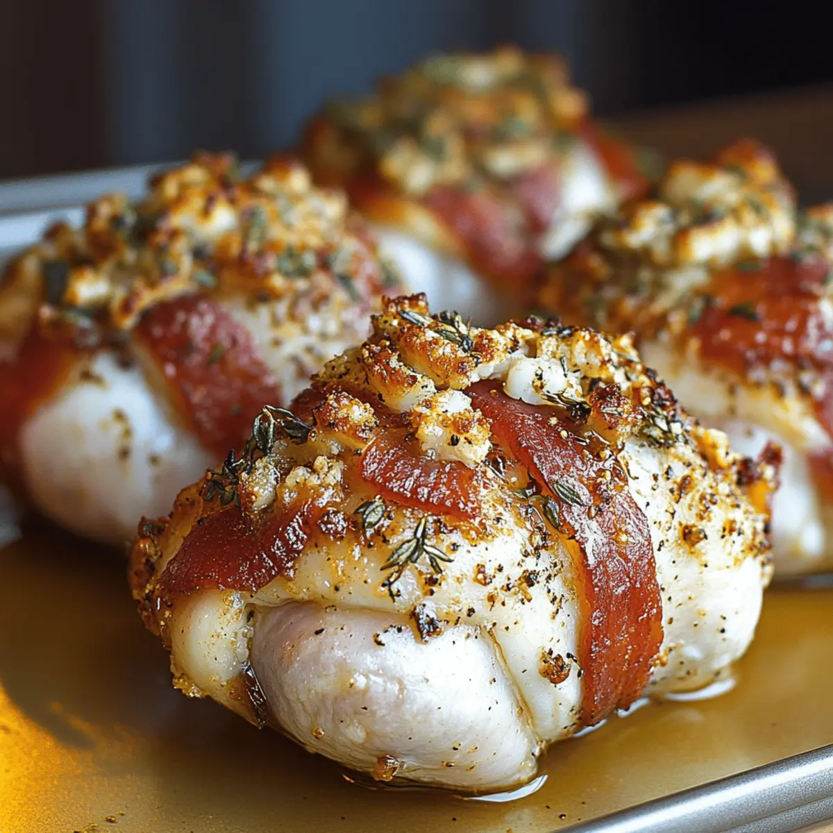 Bacon-Wrapped Garlic Parmesan Chicken